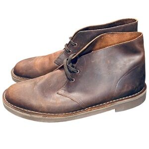 Clarks Leather Chukka Lace Boots Bushacre 2 Beeswax or similar men’s 10.5